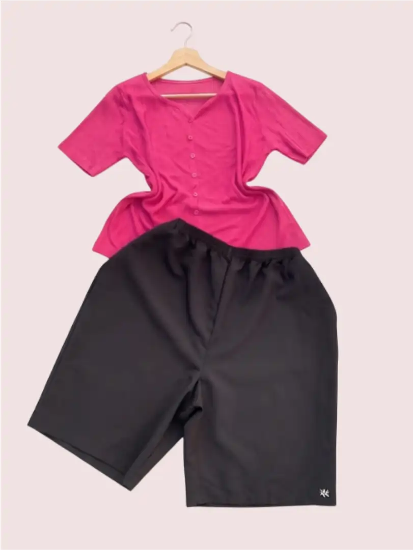 Pink Ribbed Set