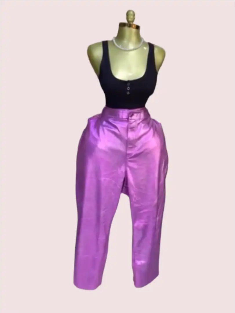 Radiant Rose Metallic Trousers