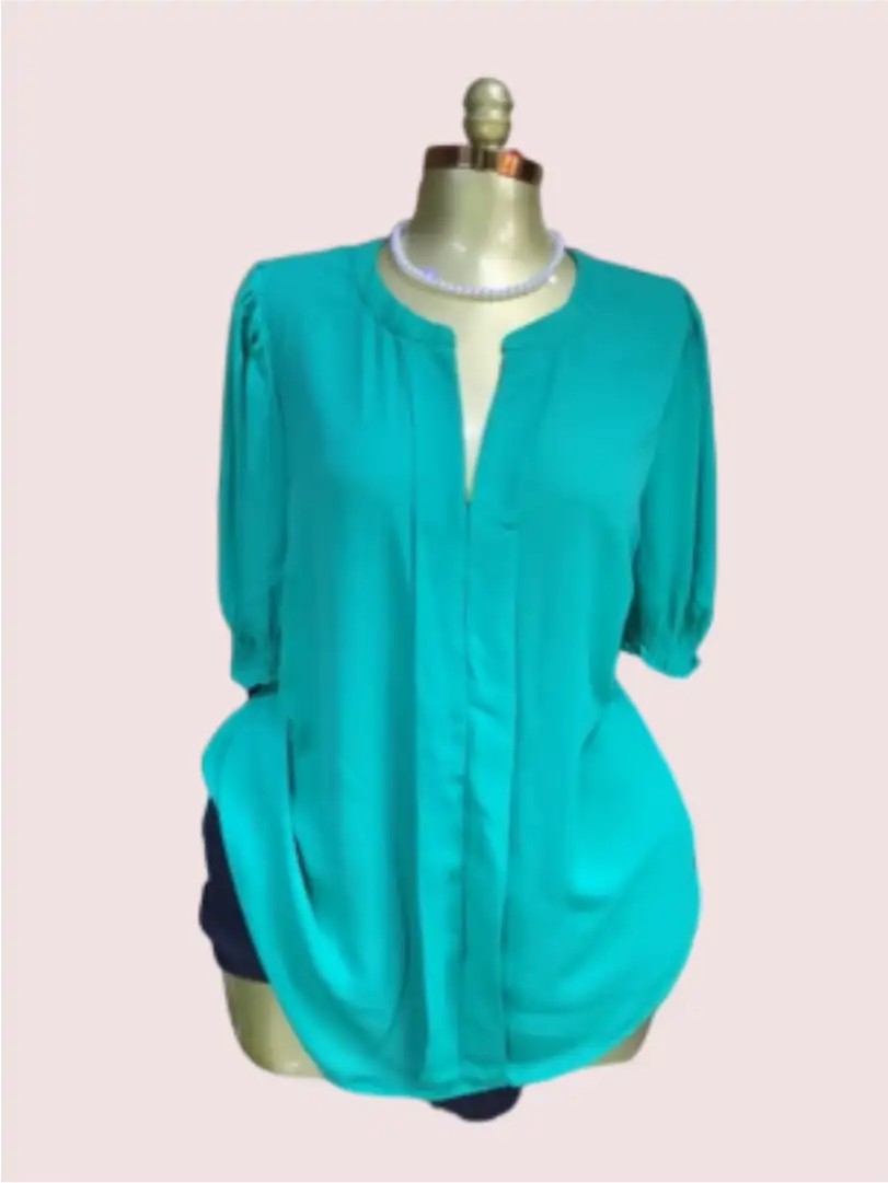 Cute Green Chiffon Blouse